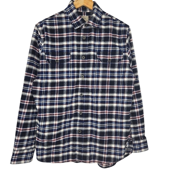 Jach's Men's Mid Weight Multi Color Plaid Button Down Flannel Top Size Medium - Picture 1 of 10